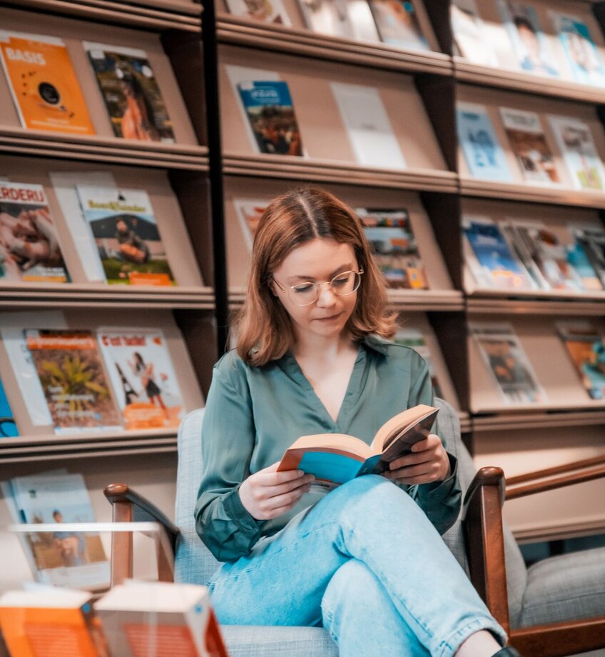 student in het leercentrum van sint-niklaas